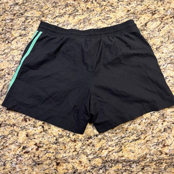 ADIDAS Womens L/XL 14 Athletic Running Shorts Black 3 Stripe Drawstrings - Picture 5 of 7